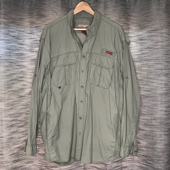 CARIBOU CREEK ANGLER SHIRT OLIVE GREEN XL - Picture 1 of 10